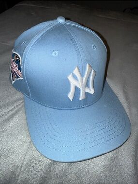 Baby Blue New York Logo Snapback Hat